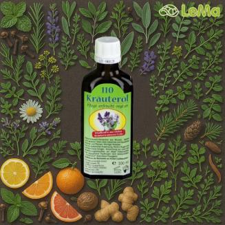 Kr&auml;uter olej 110 - koncentrovan&yacute; bylinn&yacute; olej zo 110 rastl&iacute;n na mas&aacute;ž, osvieženie, relax&aacute;ciu a starostlivosť o telo i myseľ.