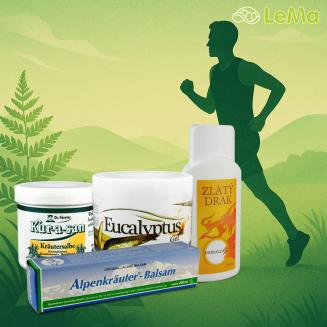 Set pre &scaron;portovcov &ndash; &uacute;činn&aacute; regener&aacute;cia a &uacute;ľava po fyzickej z&aacute;ťaži. &Scaron;tyri osvedčen&eacute; pr&iacute;pravky v jednom v&yacute;hodnom bal&iacute;čku