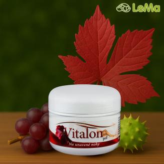 Vitalon g&eacute;l z červen&eacute;ho viniča a paga&scaron;tanu konsk&eacute;ho prin&aacute;&scaron;a &uacute;ľavu pri &uacute;nave, opuchoch a bolestiach doln&yacute;ch končat&iacute;n.
