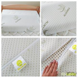 Zdravotn&yacute; anatomicky vank&uacute;&scaron; Visco Aloe Vera &ndash; prisp&ocirc;sobiv&aacute; pam&auml;ťov&aacute; pena a poťah Aloe Vera pre regener&aacute;ciu a zdrav&yacute; sp&aacute;nok