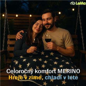 Hrejiv&aacute; merino deka Star počas relaxu &ndash; priedu&scaron;n&aacute; a ide&aacute;lna na zimn&eacute; večery či rann&uacute; k&aacute;vu.