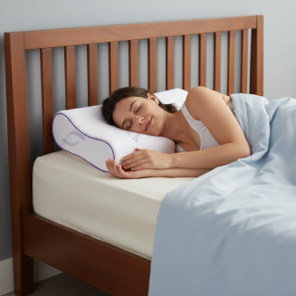 Anatomick&yacute; vank&uacute;&scaron; Lema Levanduľa s dvoma v&yacute;&scaron;kami a levanduľov&yacute;m poťahom pre uvoľnenie krku, regener&aacute;ciu a pokojn&yacute; sp&aacute;nok.