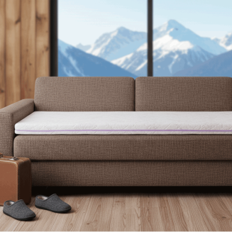 Vrchn&yacute; matrac Topper Vega s mas&aacute;žnym efektom. Stimuluje krvn&yacute; obeh a uvoľňuje nap&auml;tie tela počas sp&aacute;nku.