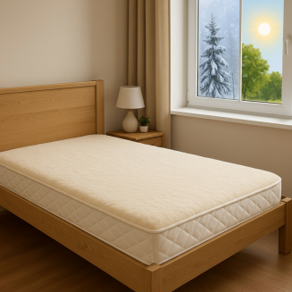 Chr&aacute;nič na matrac Merino Catania z 100 % vlny &ndash; hreje v zime, chlad&iacute; v lete a zabezpečuje zdrav&yacute; sp&aacute;nok.