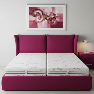 Romance &ndash; luxusn&yacute; ortopedick&yacute; matrac, ktor&yacute; sp&aacute;ja v&ocirc;ňu ruž&iacute;, jemnosť pam&auml;ťovej peny a zdrav&yacute; sp&aacute;nok bez tlaku.