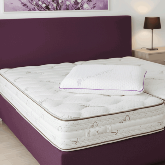 Ortopedick&yacute; vank&uacute;&scaron; Lema Levanduľa z pam&auml;ťovej peny s dvojit&yacute;m poťahom a jemnou levanduľovou v&ocirc;ňou pre relaxačn&yacute; a zdrav&yacute; sp&aacute;nok