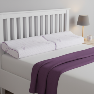 Anatomick&yacute; vank&uacute;&scaron; Lema Levanduľa s dvoma v&yacute;&scaron;kami a levanduľov&yacute;m poťahom pre uvoľnenie krku, regener&aacute;ciu a pokojn&yacute; sp&aacute;nok.