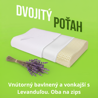 Anatomick&yacute; vank&uacute;&scaron; Lema Levanduľa s dvoma v&yacute;&scaron;kami a levanduľov&yacute;m poťahom pre uvoľnenie krku, regener&aacute;ciu a pokojn&yacute; sp&aacute;nok.