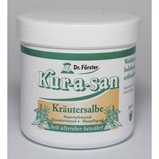 Bylinn&aacute; masť Kur-a-san 250ml. Pre každ&eacute;ho, kto trp&iacute; reumatick&yacute;mi ťažkosťami, v&yacute;ronmi, preťažen&yacute;mi kĺbmi alebo chrbticou.