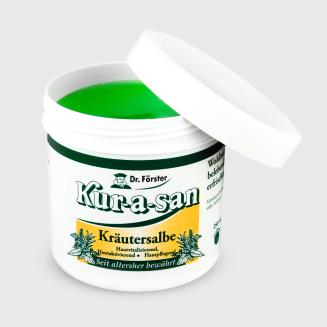 Bylinn&aacute; masť Kur-a-san 250ml. Ide&aacute;lna pre regener&aacute;ciu po fyzickej n&aacute;mahe aj na každodenn&uacute; starostlivosť o nam&aacute;han&eacute; partie tela.