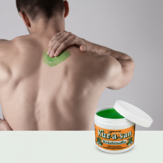 Bylinn&aacute; masť Kur-a-san 500ml. Ide&aacute;lna pre regener&aacute;ciu po fyzickej n&aacute;mahe aj na každodenn&uacute; starostlivosť o nam&aacute;han&eacute; partie tela.