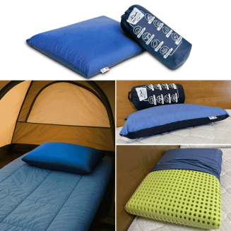 Outdoor cestovn&yacute; vank&uacute;&scaron; z pam&auml;ťovej peny s priedu&scaron;n&yacute;m jadrom a nepremokav&yacute;m, prateľn&yacute;m poťahom pre pohodln&eacute; cestovanie.