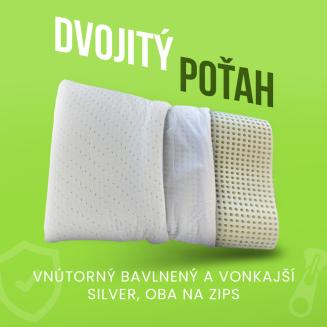 Zdravotn&yacute; vank&uacute;&scaron; Visco Silver s dvomi v&yacute;&scaron;kami a strieborn&yacute;m poťahom pre čistotu, komfort a regener&aacute;ciu počas sp&aacute;nku.