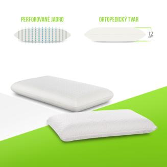 Vank&uacute;&scaron; Visco Silver &ndash; ortopedick&yacute; 40&times;70&times;12 cm, striebro