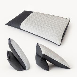 Skladac&iacute; ortopedick&yacute; vank&uacute;&scaron; 43 &times; 73 &times; 14 cm z pam&auml;ťovej peny Visco v rozloženom stave, vhodn&yacute; na spanie a relax.*