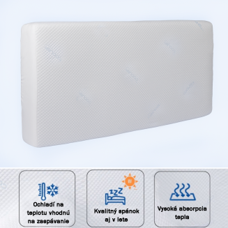Chr&aacute;nič na matrac Cooler &ndash; osviežuj&uacute;ca podložka, ktor&aacute; počas hor&uacute;cich noc&iacute; akt&iacute;vne ochladzuje pokožku a zlep&scaron;uje kvalitu sp&aacute;nku.