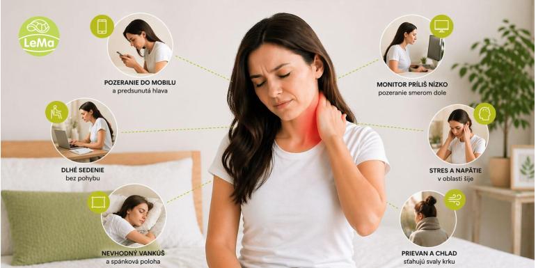 Bolesť krčnej chrbtice: čo ju sp&ocirc;sobuje a čo pom&aacute;ha