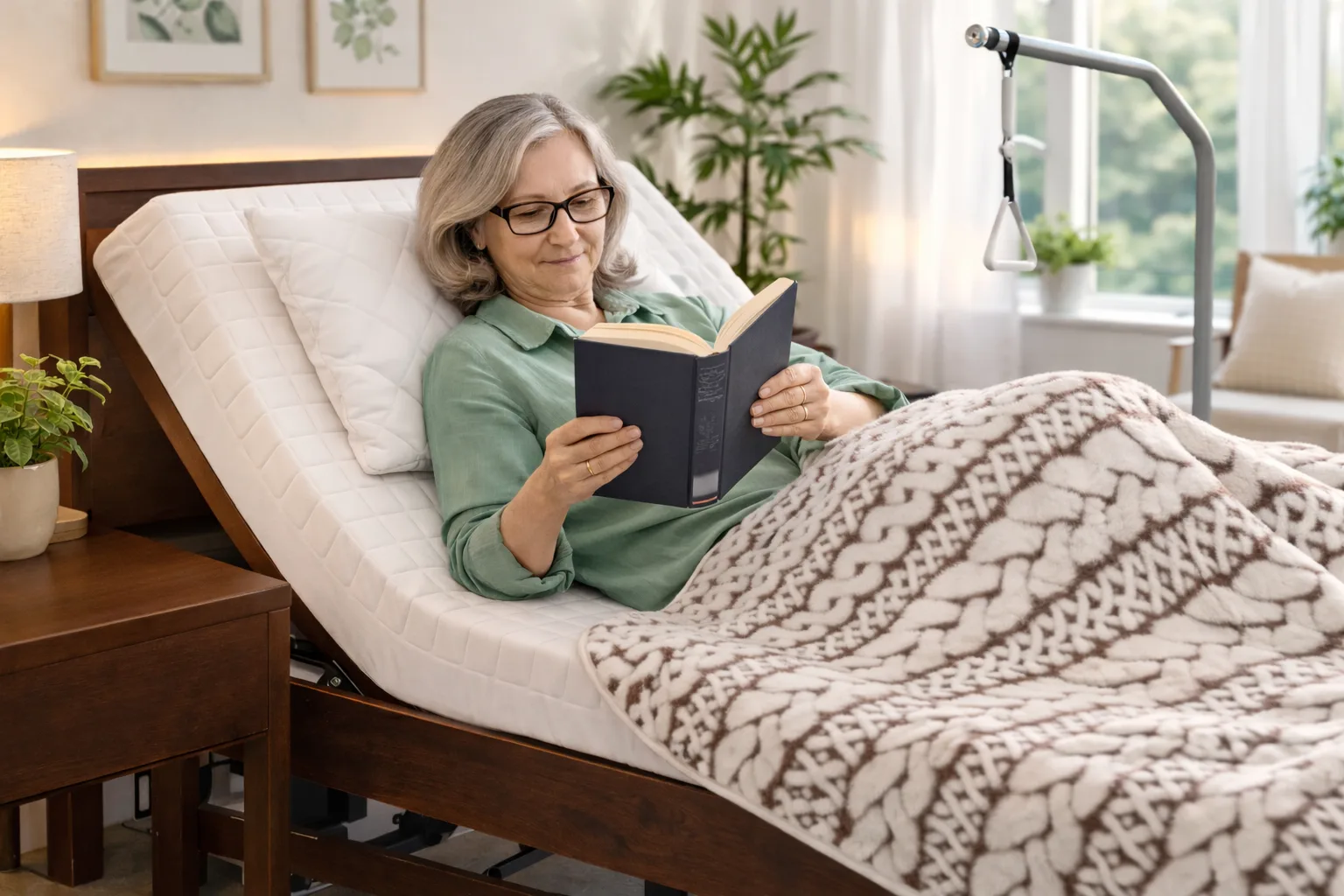 Komfort navy&scaron;e &ndash; vank&uacute;&scaron;e a merino deky pri antidekubitnom matraci