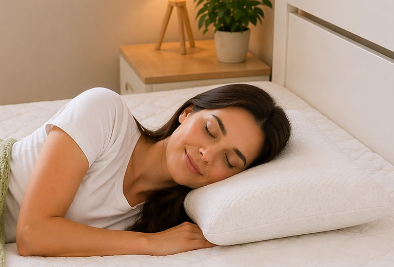 &Uacute;ľava pre krčn&uacute; chrbticu počas sp&aacute;nku